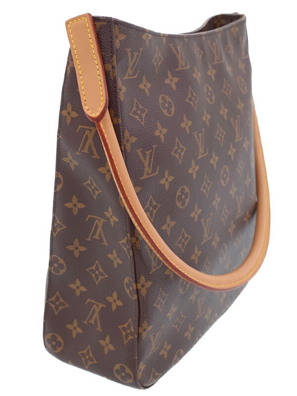 Louis Vuitton Bag Looping Shoulder Monogram Brown